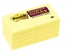 Post-it® Notes, Super Sticky Pad, 1-7/8 Inches x 1-7/8 Inches, Canary Yellow, 10 Pads per Pack