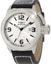 Invicta Men's 1110 Corduba Collection Silver Dial Black Leather Watch