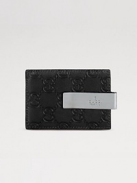 Guccissima leather money clip wallet. 3½W X 2½H Made in Italy 