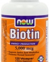 NOW Foods Biotin 5000mcg, 120 Vcaps