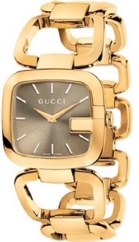 Gold Tone Stainless Steel Brown Dial G-Gucci Gold Tone Stainless Steel Brown Dial G-Gucci