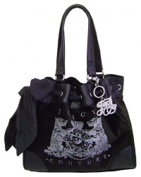 Juicy Couture Scottie Bling Daydreamer Tote Handbag Purse ~ Black In Color Juicy Couture Scottie Bling Daydreamer Tote Handbag Purse ~ Black In Color
