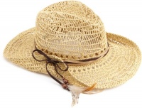 Eugenia Kim Women's Taylor Paper Crochet Cowgirl Hat, Ivory/Rust/Brown, One Size Eugenia Kim Women's Taylor Paper Crochet Cowgirl Hat, Ivory/Rust/Brown, One Size
