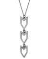 Add a hint of Southwestern appeal. Studio Silver's Chevron pendant features an edgy design of cut-out arrowheads. Set in sterling silver. Approximate length: 20 inches. Approximate drop: 2 inches.