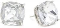 Kate Spade New York Essentials Clear Silver-Tone Small Square Studs Kate Spade New York Essentials Clear Silver-Tone Small Square Studs