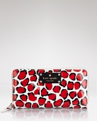 kate spade new york's latest zip-around wallet features a pebble print that is perfectly playful. With credit card slots, billfold, and a zip-top coin compartment, it's sure to keep the essentials safely stowed. kate spade new york's latest zip-around wallet features a pebble print that is perfectly playful. With credit card slots, billfold, and a zip-top coin compartment, it's sure to keep the essentials safely stowed.
