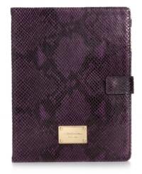 Give your iPad elegance with an edge with this chic, snakeskin-embossed case from MICHAEL Michael Kors. Crafted from refined leather with signature golden hardware, the interior offers plenty of padding to keep your favorite tech toy protected. Give your iPad elegance with an edge with this chic, snakeskin-embossed case from MICHAEL Michael Kors. Crafted from refined leather with signature golden hardware, the interior offers plenty of padding to keep your favorite tech toy protected.