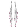 Studio 925 Pink Diamond CZ Streamer Sterling Silver Earrings