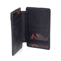 Mens Leather Money Clip Wallet Bi Fold bifold Card Case Front Pocket ID Window 6 Cards Mens Leather Money Clip Wallet Bi Fold bifold Card Case Front Pocket ID Window 6 Cards