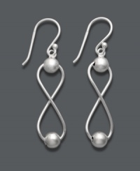 Shape up in style that makes an impact. These intricate figure eight earrings by Giani Bernini feature a polished sterling silver setting with shiny bead accents. Approximate drop: 1-1/2 inches. Shape up in style that makes an impact. These intricate figure eight earrings by Giani Bernini feature a polished sterling silver setting with shiny bead accents. Approximate drop: 1-1/2 inches.