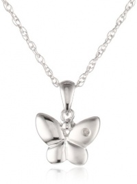 Sterling Silver Children's Butterfly Pendant Necklace 16+3 Extender Sterling Silver Children's Butterfly Pendant Necklace 16+3 Extender
