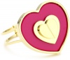 Betsey Johnson Status Large Heart Hinged Bangle Bracelet