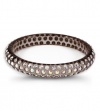 White Rainbow Swarovski Crystal Grey Bangle Bracelet