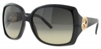 Gucci Women's 3503/S Rectangle Sunglasses,Shiny Black Frame/Grey Green Grad Lens,One Size Gucci Women's 3503/S Rectangle Sunglasses,Shiny Black Frame/Grey Green Grad Lens,One Size