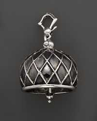 Inspired by Zen philosophy, this intricately detailed, blackened and polished sterling silver meditation bell from Paul Morelli jingles softly. Inspired by Zen philosophy, this intricately detailed, blackened and polished sterling silver meditation bell from Paul Morelli jingles softly.