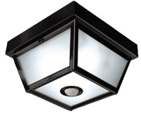 Heath/Zenith SL-4305-WK Motion-Activated 5-Sided Brass Porch Light with Frosted Glass, Black Heath/Zenith SL-4305-WK Motion-Activated 5-Sided Brass Porch Light with Frosted Glass, Black