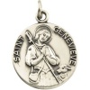 Sterling Silver ST. GENEVIEVE MEDAL W/18 CHAI - SIZE 18.00 MM;P;ST. GENEVIEVE MEDAL WITH 18.00 INCH CHAIN