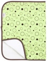 Kushies Deluxe Flannel Change Pad, Green Crazy Bubbles