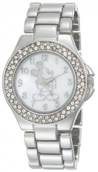 Disney Women's MK2055 Mickey Mouse Mother-of-Pearl Dial Silver-Tone Bracelet Watch Disney Women's MK2055 Mickey Mouse Mother-of-Pearl Dial Silver-Tone Bracelet Watch