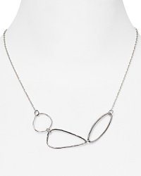 Cool, clustered discs are an understated, yet perfectly sculptural accent on this minimalist piece, styled in silver plated metal. From Gorjana. Cool, clustered discs are an understated, yet perfectly sculptural accent on this minimalist piece, styled in silver plated metal. From Gorjana.