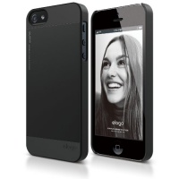elago S5 Outfit Aluminum and Polycarbonate Dual Case for the iPhone 5 - eco friendly Retail Packaging - Black