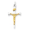 Sterling Silver & 18k Gold-plated Crucifix Charm