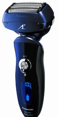 Panasonic ES-LV61-A Men's 5-Blade (Arc 5) Wet/Dry Rechargeable Electric Shaver with Nanotech Blades, Blue Panasonic ES-LV61-A Men's 5-Blade (Arc 5) Wet/Dry Rechargeable Electric Shaver with Nanotech Blades, Blue
