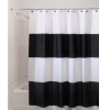 Interdesign Zeno Waterproof Long Shower Curtain, Black/White, 72 Inches X 84 Inches