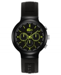 Set the feel for the night with this energetic Borneo collection sport watch from Lacoste L!VE. Set the feel for the night with this energetic Borneo collection sport watch from Lacoste L!VE.