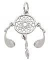 Embrace your inner-bohemian with this breezy style. Rembrandt's chic charm features a polished dream catcher crafted from sterling silver. Charm can easily be added to your favorite necklace or charm bracelet. Approximate drop: 1-1/4 inches.