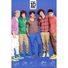 (24x36) One Direction Signatures Blue Music Poster