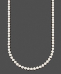 Add beauty and refinement to your ensemble. A timeless classic - Belle de Mer necklace features AAA Akoya cultured pearls (8-8-1/2 mm) set in 14k gold. Approximate length: 36 inches. Add beauty and refinement to your ensemble. A timeless classic - Belle de Mer necklace features AAA Akoya cultured pearls (8-8-1/2 mm) set in 14k gold. Approximate length: 36 inches.