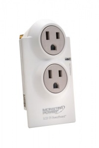 Monster Home Series LCD PowerProtect, 2 outlets, White Monster Home Series LCD PowerProtect, 2 outlets, White