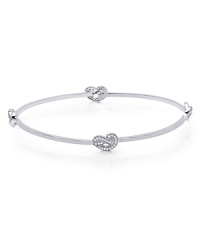 True love is like a knot that never comes undone. With cubic zirconia-encrusted hearts, this platinum vermeil pave bracelet lets her know just how you feel. True love is like a knot that never comes undone. With cubic zirconia-encrusted hearts, this platinum vermeil pave bracelet lets her know just how you feel.
