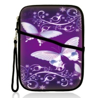 Purple Butterfly Design Neoprene Super Padded Bubble Sleeve Case Cover with Extra Pocket for Accessories & Removable Carrying Handle Fits Amazon Kindle Fire / Amazon Kindle Touch / Amazon Kindle 3 / Samsung Galaxy Tab 2 7.0 / Google Nexus 7 / Coby Kyros 7 Purple Butterfly Design Neoprene Super Padded Bubble Sleeve Case Cover with Extra Pocket for Accessories & Removable Carrying Handle Fits Amazon Kindle Fire / Amazon Kindle Touch / Amazon Kindle 3 / Samsung Galaxy Tab 2 7.0 / Google Nexus 7 / Coby Kyros 7