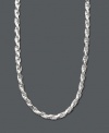 Complete this season's nautical trend with a timeless rope chain. Giani Bernini design features an intricate diamond-cut detailing in a sterling silver setting. Approximate length: 16 inches.
