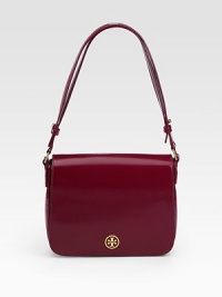 EXCLUSIVELY AT SAKS. Incredibly sleek in lustrous patent leather, crafted in a classic flap silhouette with polished logo hardware.Shoulder strap, 9 dropMagnetic flap closureOne outside open pocketOne inside zip pocketTwo inside open pocketsCotton lining9W X 7½H X 2¾DImported EXCLUSIVELY AT SAKS. Incredibly sleek in lustrous patent leather, crafted in a classic flap silhouette with polished logo hardware.Shoulder strap, 9 dropMagnetic flap closureOne outside open pocketOne inside zip pocketTwo inside open pocketsCotton lining9W X 7½H X 2¾DImported