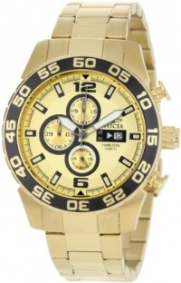 Invicta Men's 1016 II Collection Chronograph Gold Dial 18k Gold-Plated Stainless Steel Watch Invicta Men's 1016 II Collection Chronograph Gold Dial 18k Gold-Plated Stainless Steel Watch