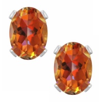 2.00 Ct Oval 7X5mm Azotic Ecstasy Topaz 925 Sterling Silver Earrings 2.00 Ct Oval 7X5mm Azotic Ecstasy Topaz 925 Sterling Silver Earrings