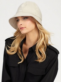 A classic style to keep you dry from the elements. CottonBrim, about 2Dry cleanImported A classic style to keep you dry from the elements. CottonBrim, about 2Dry cleanImported