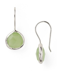 Coralia Leets has refined daytime jewelry by blending natural stones with elegantly simple construction. Here the designer combines chalcedony and sterling silver to create a pair of delicate drop earrings. Coralia Leets has refined daytime jewelry by blending natural stones with elegantly simple construction. Here the designer combines chalcedony and sterling silver to create a pair of delicate drop earrings.