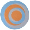 Playground Blue/Orange Kids Rug Size: Round 8'