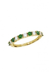 Effy Jewlery Gemma Diamond and Emerald Ring in 14k Gold, .73 TCW Ring size 7 Effy Jewlery Gemma Diamond and Emerald Ring in 14k Gold, .73 TCW Ring size 7