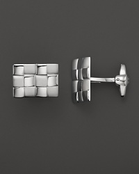 These classic sterling silver cuff links from Dolan & Bullock feature a subtle pattern. From the Sterling Silver Collection. These classic sterling silver cuff links from Dolan & Bullock feature a subtle pattern. From the Sterling Silver Collection.