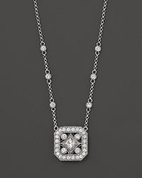 Brilliant diamonds in a 14K. white gold chain recall glamourous art deco style. Brilliant diamonds in a 14K. white gold chain recall glamourous art deco style.