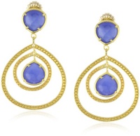 Coralia Leets Jewelry Design Riviera Small Frames Double Post Deep Blue Chalcedony Earrings Coralia Leets Jewelry Design Riviera Small Frames Double Post Deep Blue Chalcedony Earrings