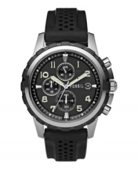 Geared toward sport performance, a perforated band completes this Dean collection watch by Fossil. Geared toward sport performance, a perforated band completes this Dean collection watch by Fossil.
