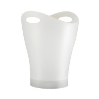 Umbra Garbino Polypropylene Waste Can, Translucent White Umbra Garbino Polypropylene Waste Can, Translucent White