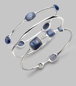 From the Scultura Collection. A delicately crafted piece with five kyanite cabochon stations to create a wonderfully unique style. Sterling silverKyanite cabochonsSlip-on styleDiameter, about 2¾Imported 