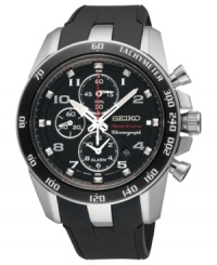 Rep your sporty side with this durable and precise Sportura watch from Seiko. Rep your sporty side with this durable and precise Sportura watch from Seiko.